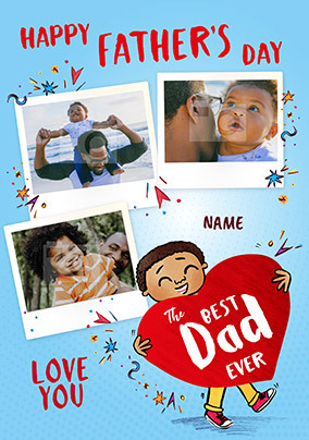 Best Dad Father's Day Multi Photo Card