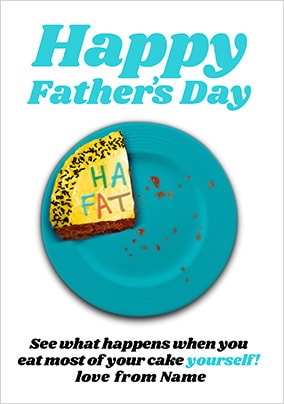 Cake Personalised Father's Day Card