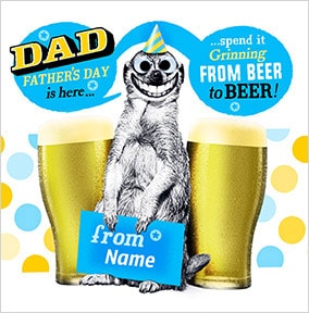 Beer To Beer Personalised Father's Day Card