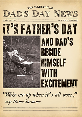 Father's Day Excitement Card
