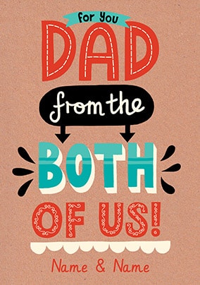 From Both Of Us Personalised Father's Day Card