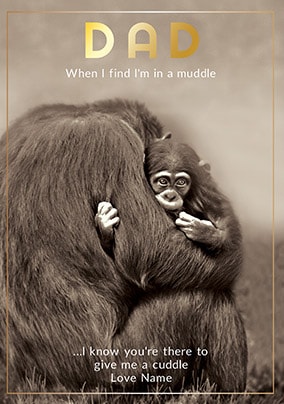 Cuddle Personalised Father's Day Card