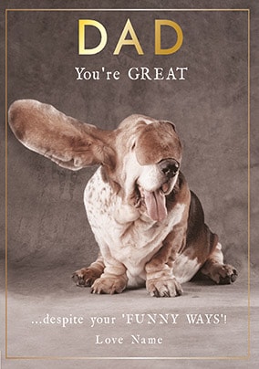 Dad You're Great Personalised Father's Day Card