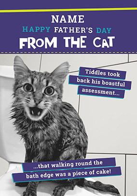 Father's Day From The Cat Personalised Card