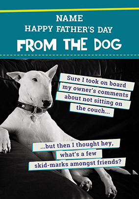 Father's Day From The Dog Personalised Card
