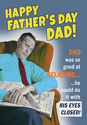 Eyes Closed Father's Day Card