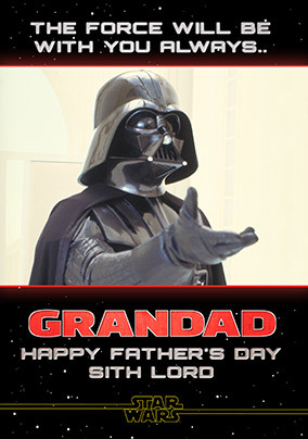 Star Wars Darth Vader Grandad Father's Day Card