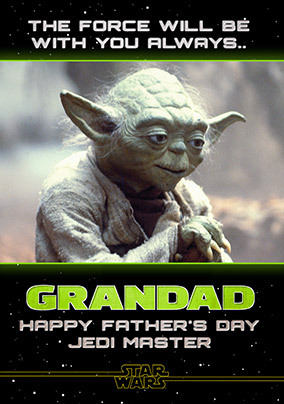 Star Wars Yoda Grandad Father's Day Card