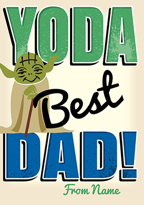 Yoda Best Dad Father's Day Card - Star Wars