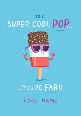 Super Cool Pop Personalised Father's Day Card