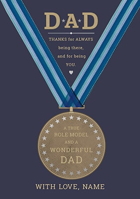 A Role Model Personalised Father's Day Card