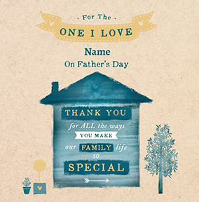 One I Love Personalised Father's Day Card