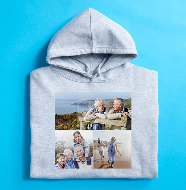 3 Photo Upload Personalised Hoodie