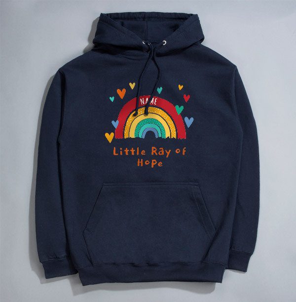 Little Ray Of Hope Kids Personalised Hoodie