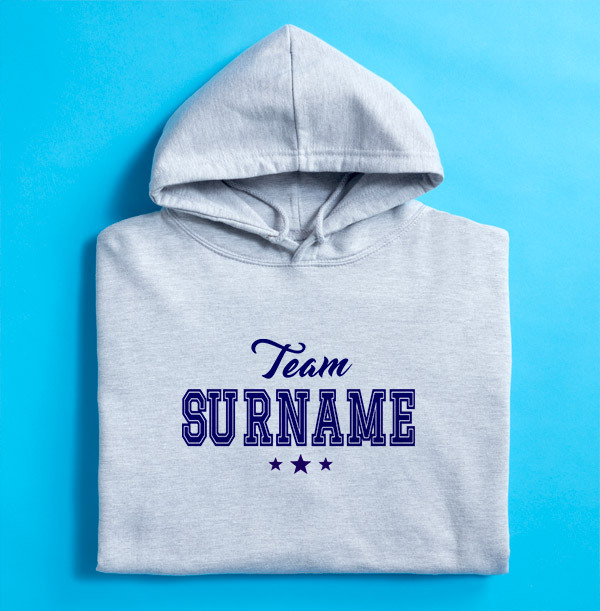 Team Surname Personalised Hoodie