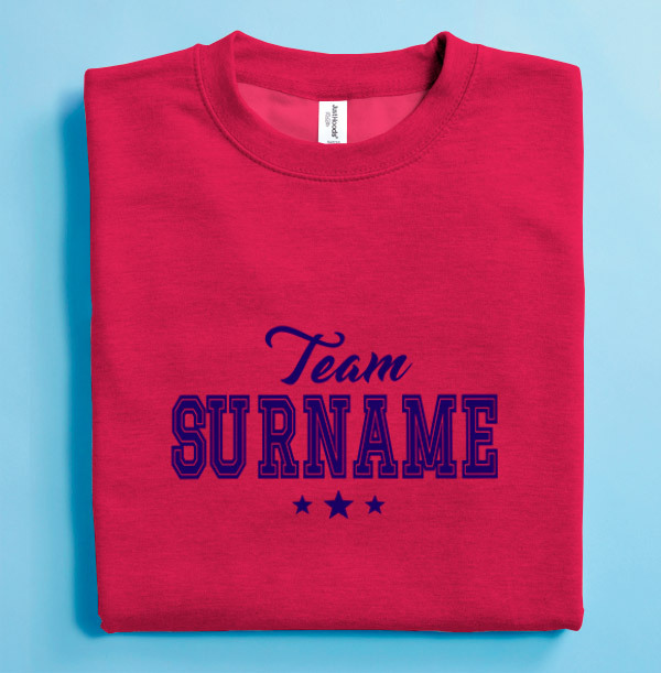 Team Surname Personalised Sweatshirt