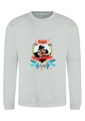 Happy Valentines Personalised Photo Upload Sweatshirt
