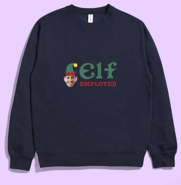 Elf Employed Photo Christmas Jumper