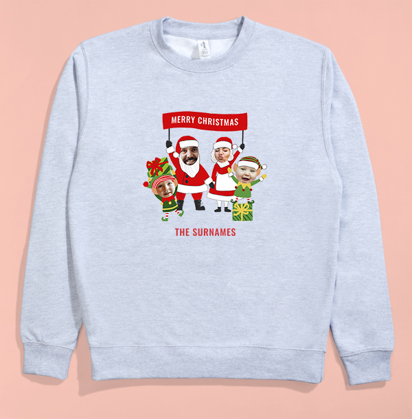 Merry Christmas Family Photo Christmas Jumper