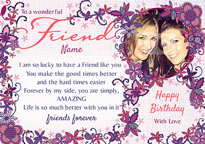 Amore - Birthday Card To a Wonderful Friend