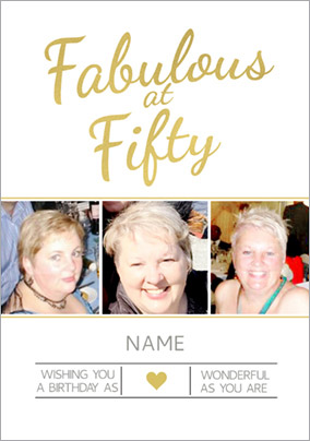 Luxe Love Affair - 50th Birthday Card Fifty & Fabulous