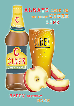 Cider Birthday Card - Bright Cider Life