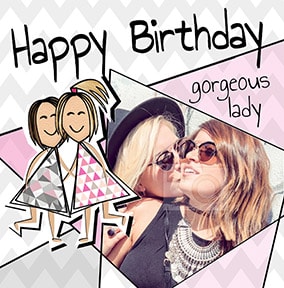 Gorgeous Lady Photo Birthday Card