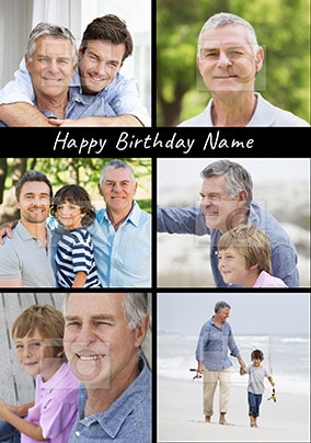Happy Birthday Essentials Multi Photo Card