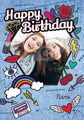 Just A Crush Photo Birthday Card