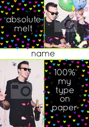 100% my Type Photo Greeting Card