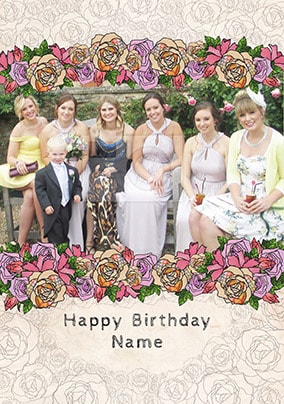 Rosa Photo Birthday Card