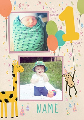 1 Today Animal Magic Photo Birthday Card