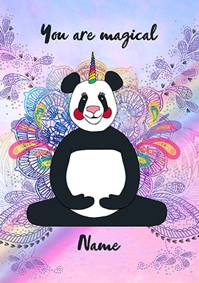 Magical Panda Personalised Birthday Card