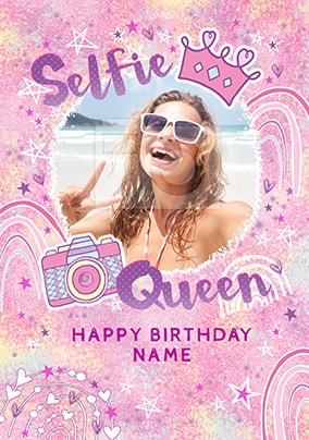 Selfie Queen Photo Card