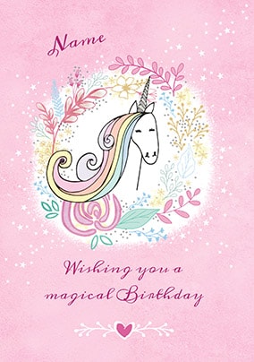 Magical Unicorn Personalised Birthday Card