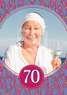 70 Female Photo Birthday Card