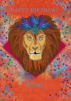 King of the Pride Personalised Birthday Card