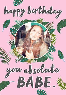 Absolute Babe Photo Card