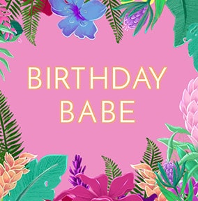 Birthday Babe Personalised Card