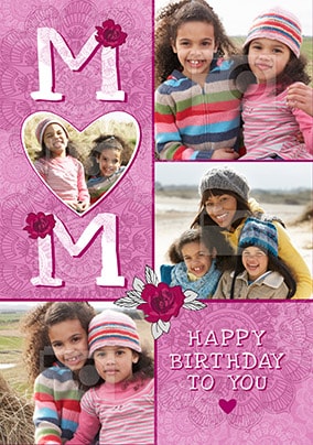 Happy Birthday Mum Multi Photo Card