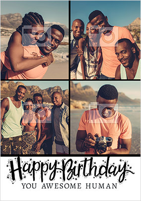 You Awesome Human Photo Birthday Card