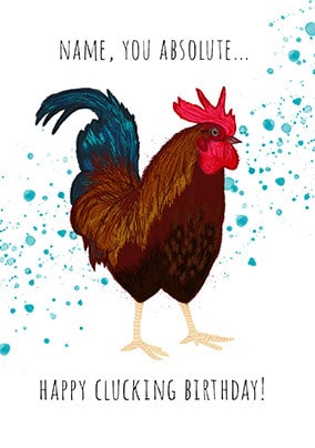 Happy Clucking Birthday Personalised Card