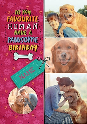 From The Dog Multi Photo Birthday Card