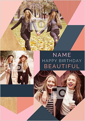 Happy Birthday Beautiful Photo Card