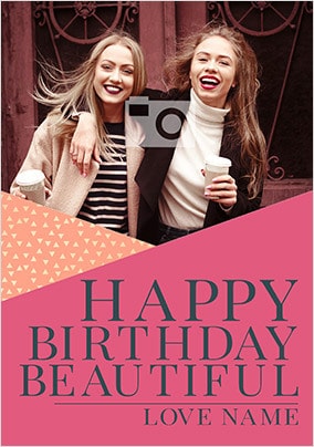 Happy Birthday Beautiful Photo Card