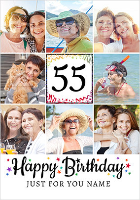 Happy 55th Birthday Photo Card