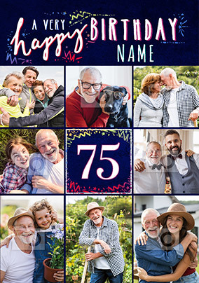 Happy 75th Birthday Photo Card