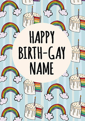 Happy Birth-Gay Personalised Card