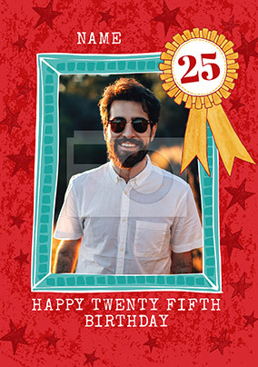 Happy Twenty Fifth Birthday Photo Card