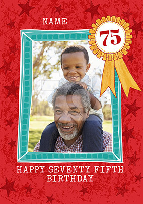 Happy Seventy Fifth Birthday Photo Card